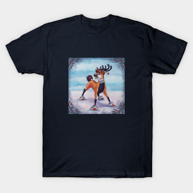 Christmas Reindeer! T-Shirt by HalfGoldTiger